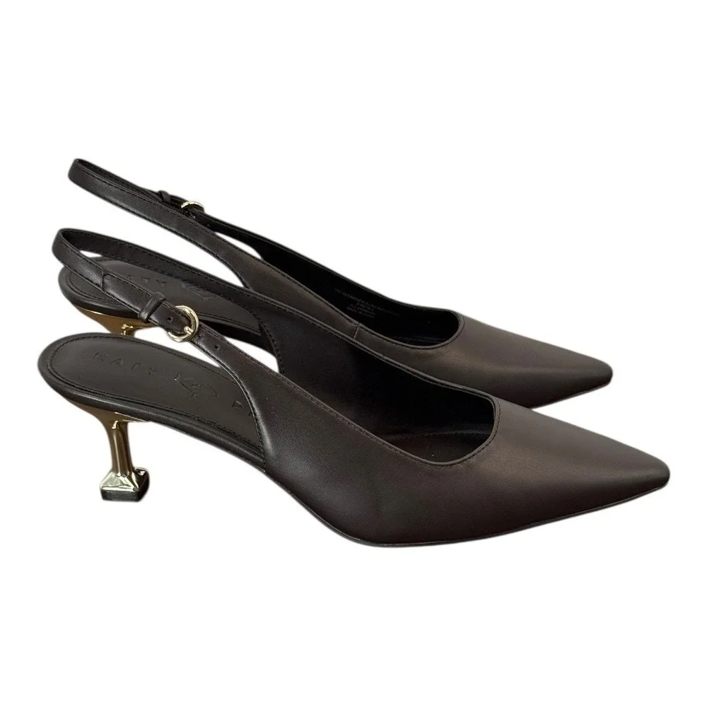 Katy Perry The Oceanview‎ Slingback Heels Softy Nappa Coffee Brown 5 NIB